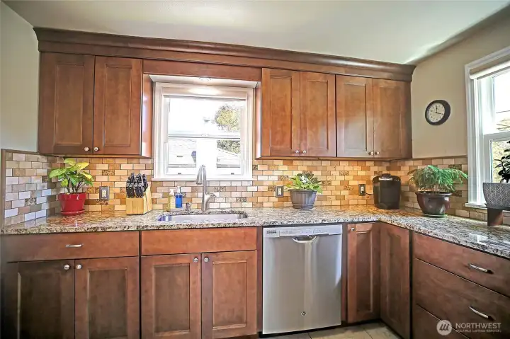 Tastefully updated kitchen is ready for you.