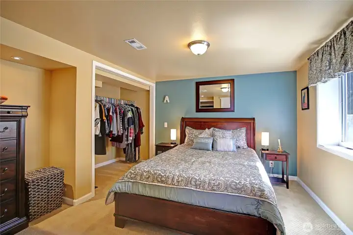 Spacious bedroom located in the lower level was used as a primary bedroom allows for peace and quiet from the everyday city hustle.