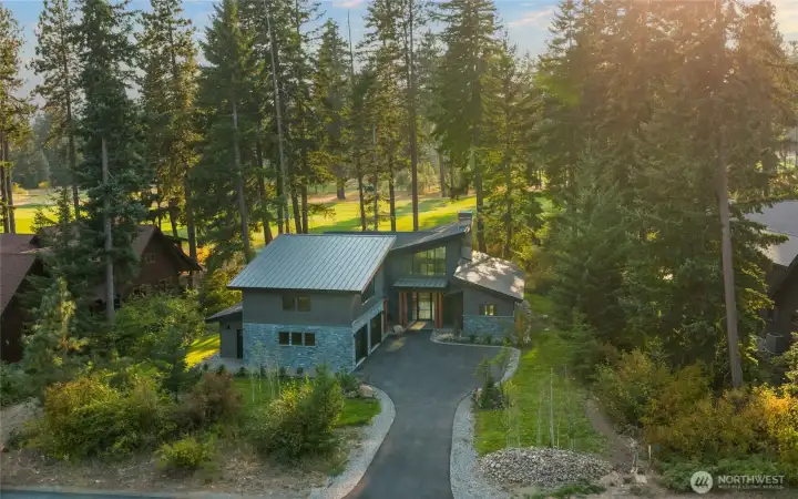Aerial view of home
