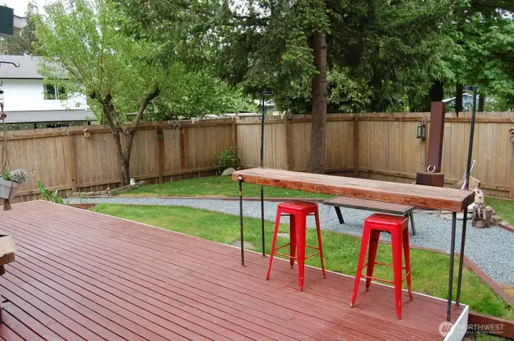 Back deck eating area