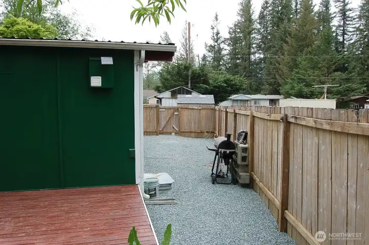 Side yard with gate