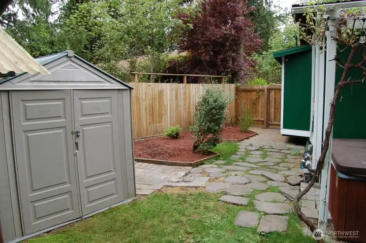 one of several sheds