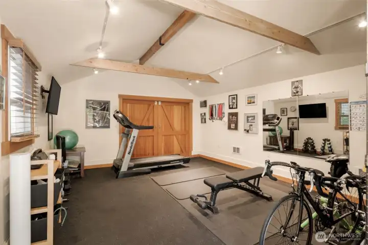 detached garage being used as a gym or it could store your 3rd car detached garage being used as a gym or it could store your 3rd car