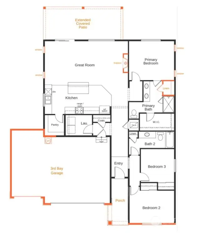 Floor plan of home.