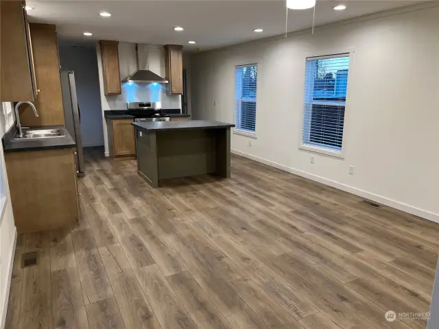 Great room looking into kitchen.