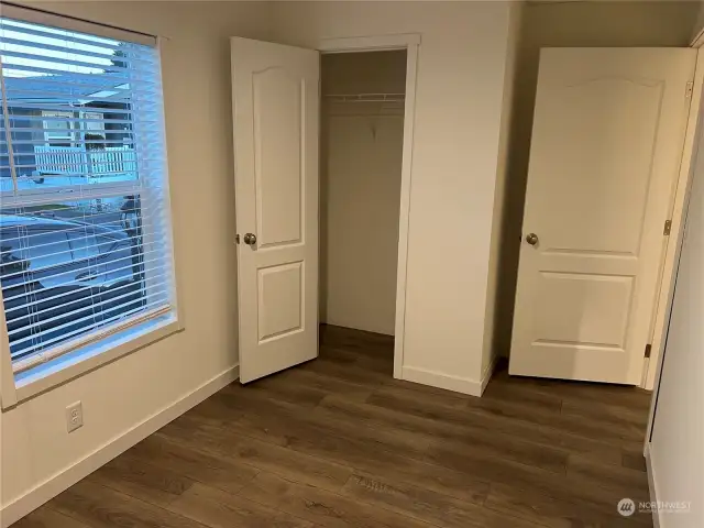 Second bedroom closet area.