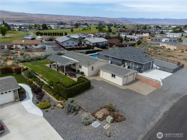 Aerial Front of home.