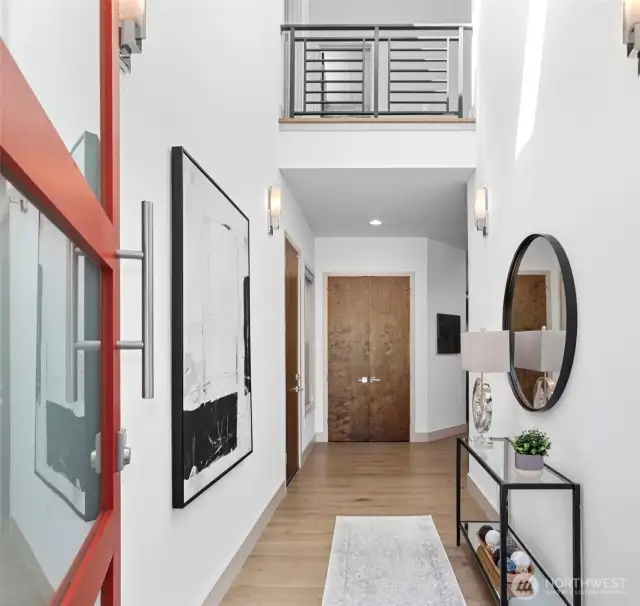Soaring ceilings and a light-filled entry set the tone.