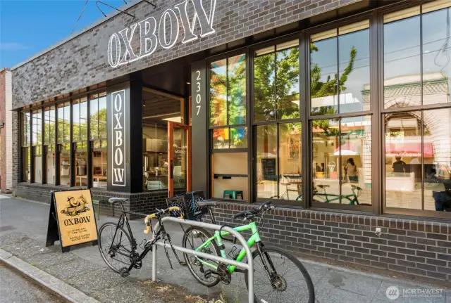 Oxbow restaurant—a neighborhood favorite just steps away.