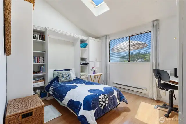 Bdrm #2 has a murphy bed and desk for multipurpose use.