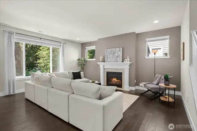 Natural light floods in from southern windows