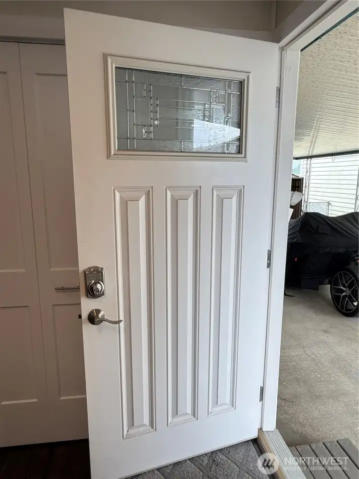 New door on driveway side of home