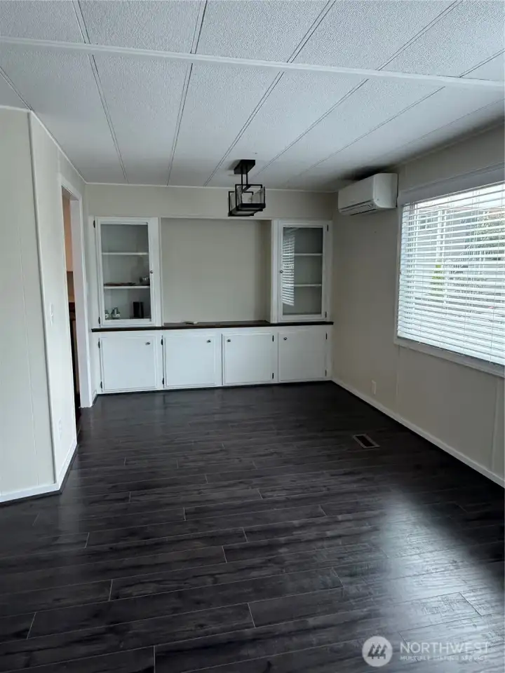 Dining room with built in hutch