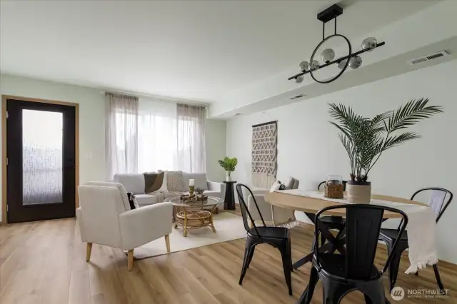 Look at that unique dinning room light!