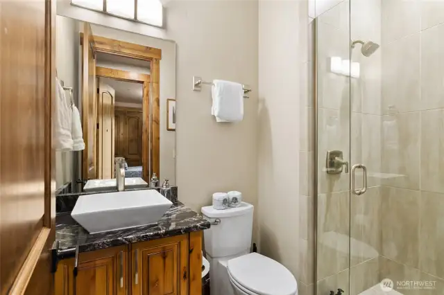 Three quarter bathroom on main
