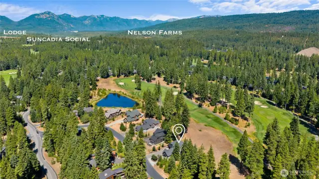 Aerial view of property
