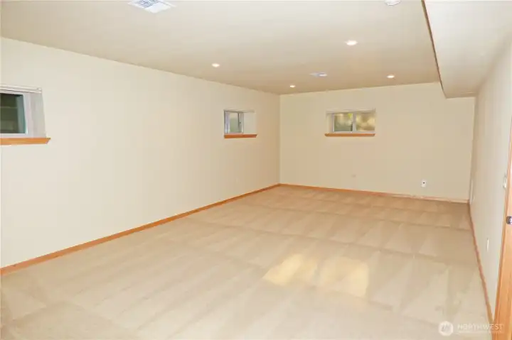 Large family room downstairs.