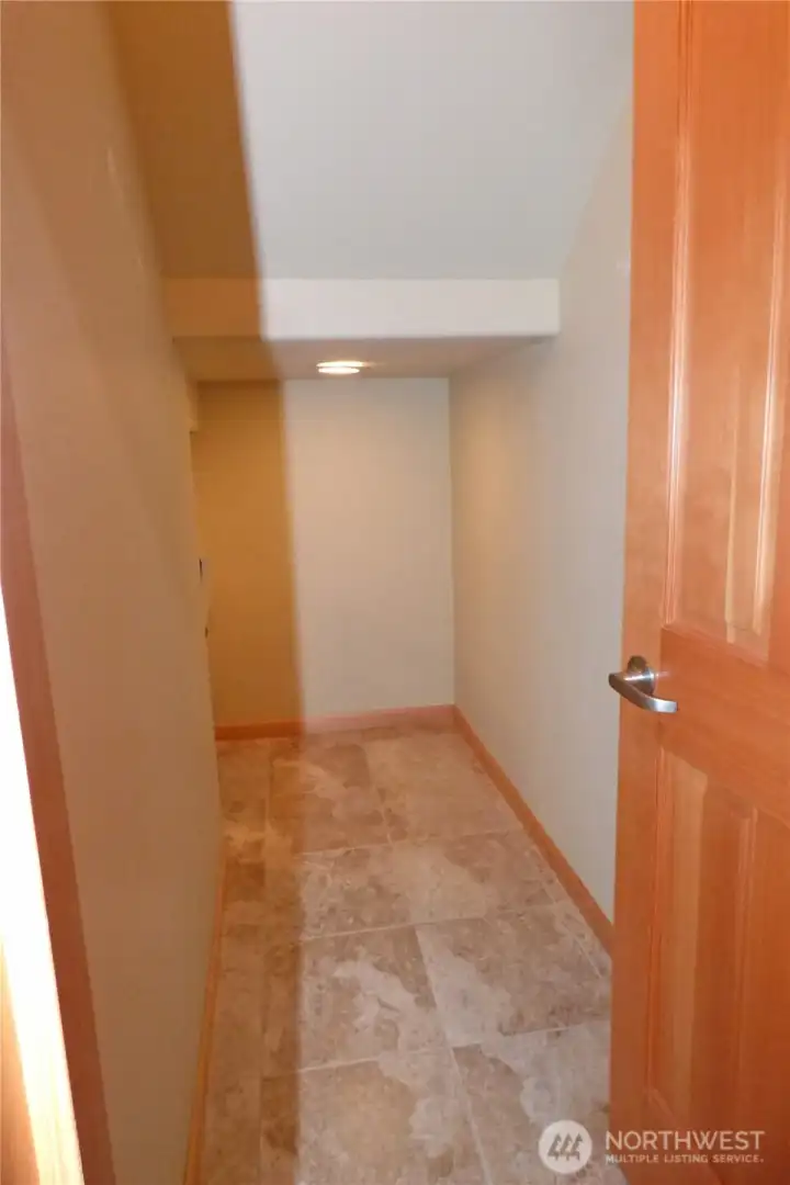 Great storage under the stairs and around the corner too.