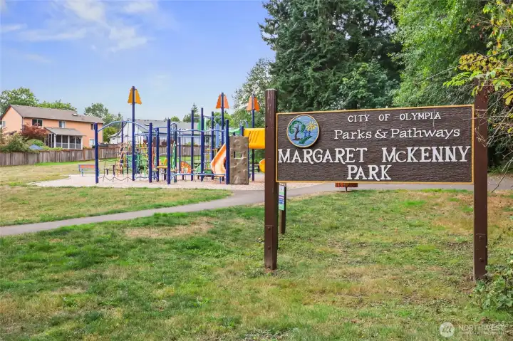 Margaret McKenny Park in the cul-de-sac.