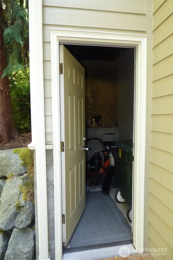 Handy storage in the front of the home under the front porch.