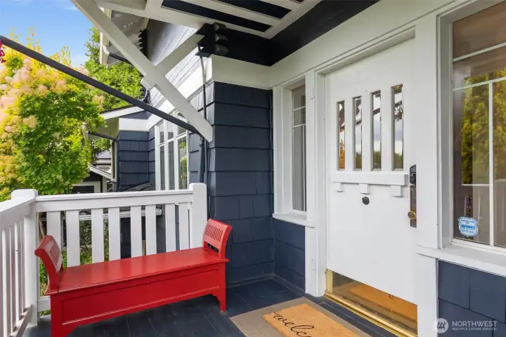 Craftsman door features a twist doorbell - give it a try!