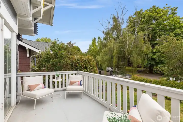 ...from the living room, walk out to an east facing porch & enjoy the garden