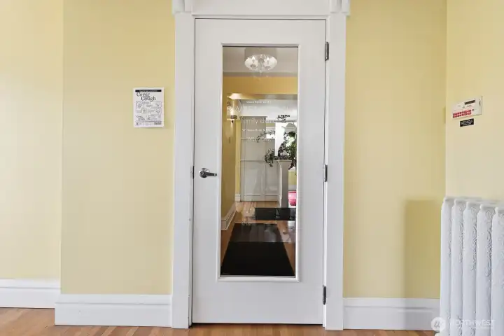 Dentist inner doorway entrance.