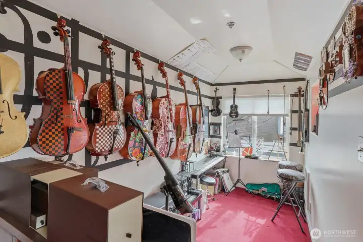 Workshop area for the artist in the house.