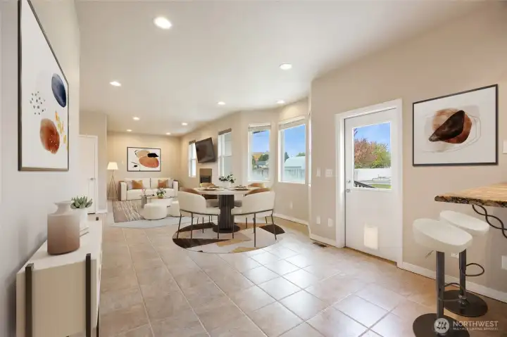 Virtually Staged Living Room