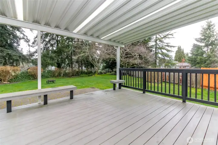 Spacious yard wit room to run and play. Fire pit for roasting marshmallows.