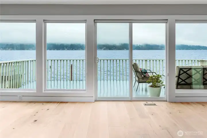 Serene lake and mountain views