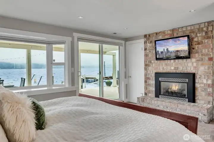 Enjoy the fire in your primary suite