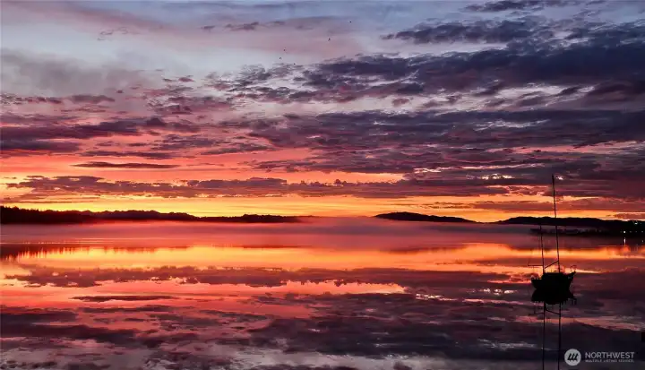 Enjoy the sunrise views with your morning coffee