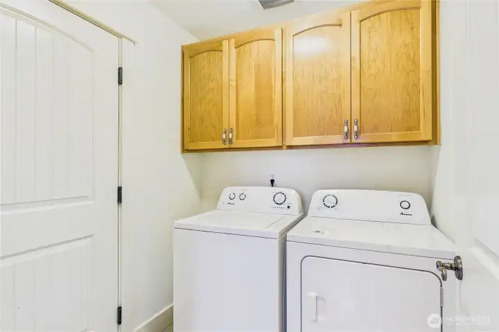 Garage if off of the laundry room