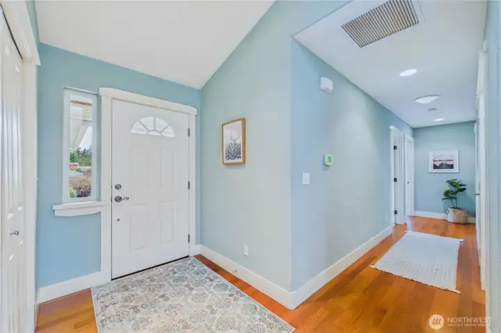 Entry with hall to the bedrooms