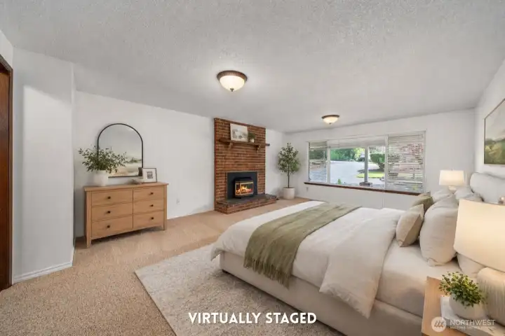 Virtually staged to show this room can be used as a primary bedroom on the main floor