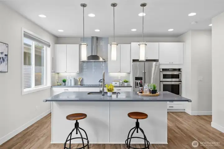 Kitchen with island