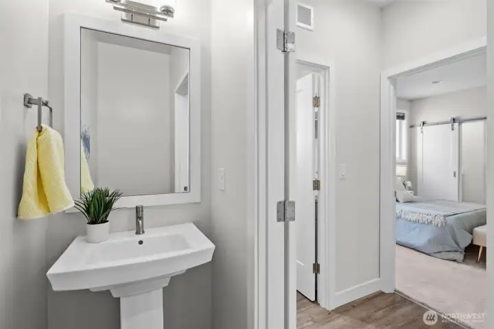 Half bath off the 2nd level