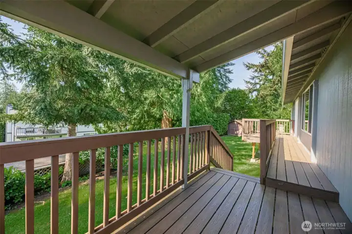 Covered rear porch