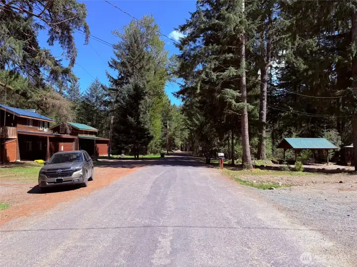 Butter Creek Ln at property, facing East