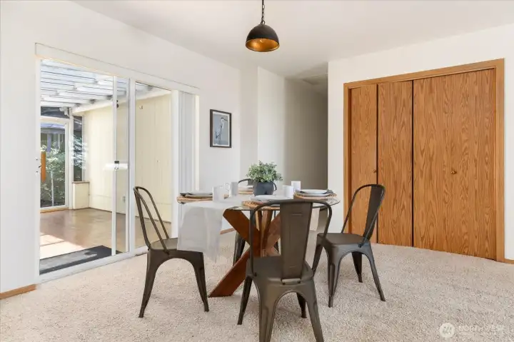 Dining area near kitchen for convenience