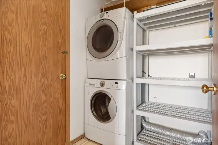 Mudroom/laundry as you enter from the garage and into the kitchen.