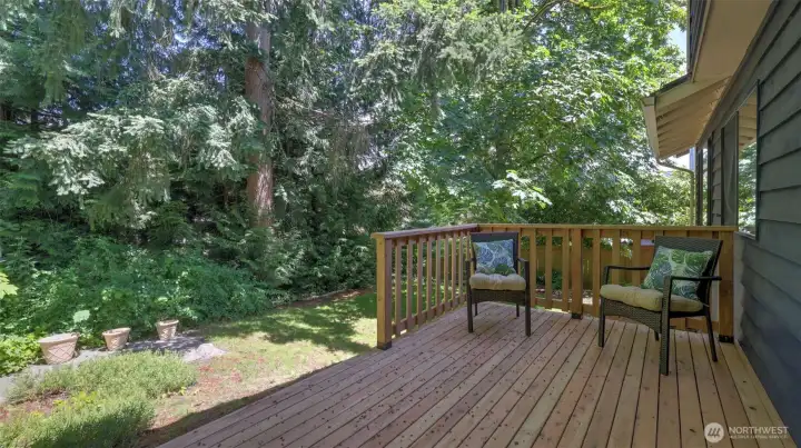 Enjoy the newly built deck, offering additional outdoor living space to relax, entertain - stairs to be added! Enjoy the newly built deck, offering additional outdoor living space to relax, entertain - stairs to be added!