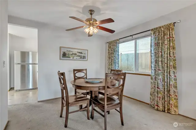 Dining room has room for a hutch...