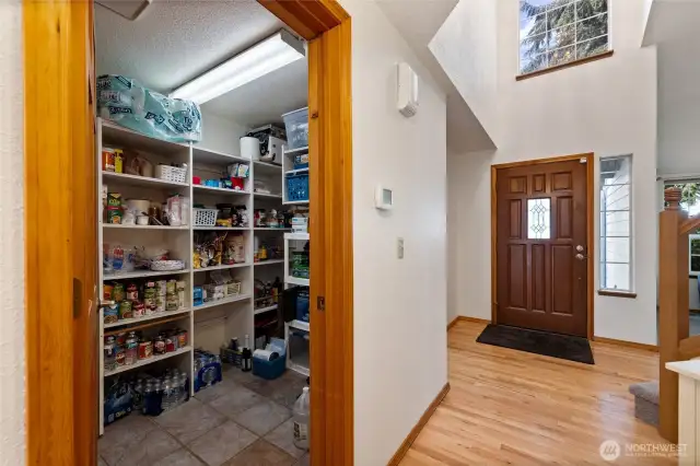 Very large walk in Pantry, you will treasure.
