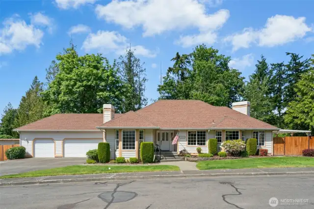Private Cul-de-Sac. Great location single level living with low maintenance yard.