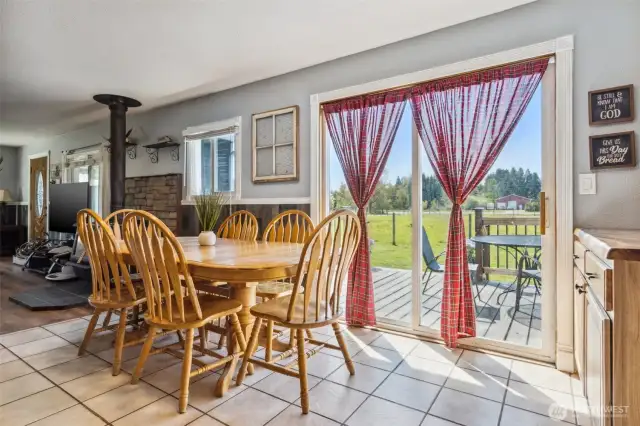 Dining room leading to Deck