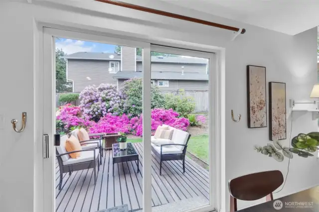 Easy access to the deck from kitchen and nook and more natural light!