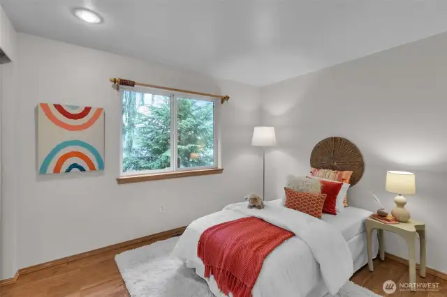 One of the 3 secondary bedrooms upstairs.