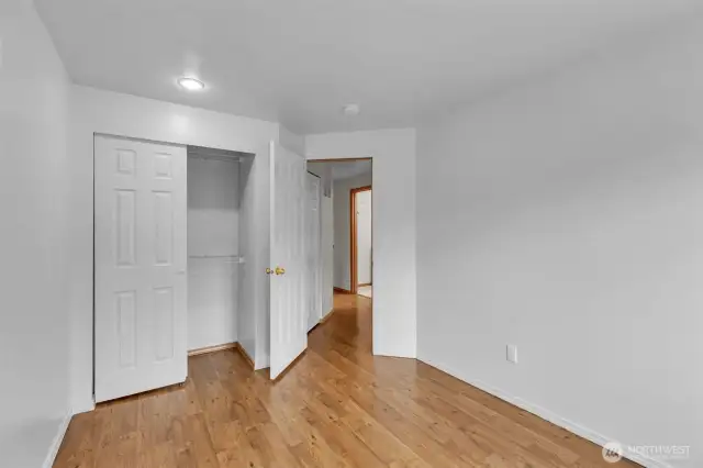 Large closet in each bedroom.